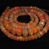 Brand New - 13 inches Super Sparkle Awesome Beautifull ETHIOPIAN Opal Micro Faceted Rondell Beads Fully Fire Every Beads Huge Size 6 - 2.5 mm approx--FULL Strand --Super Rare Inside Fire --Very Rare Quality